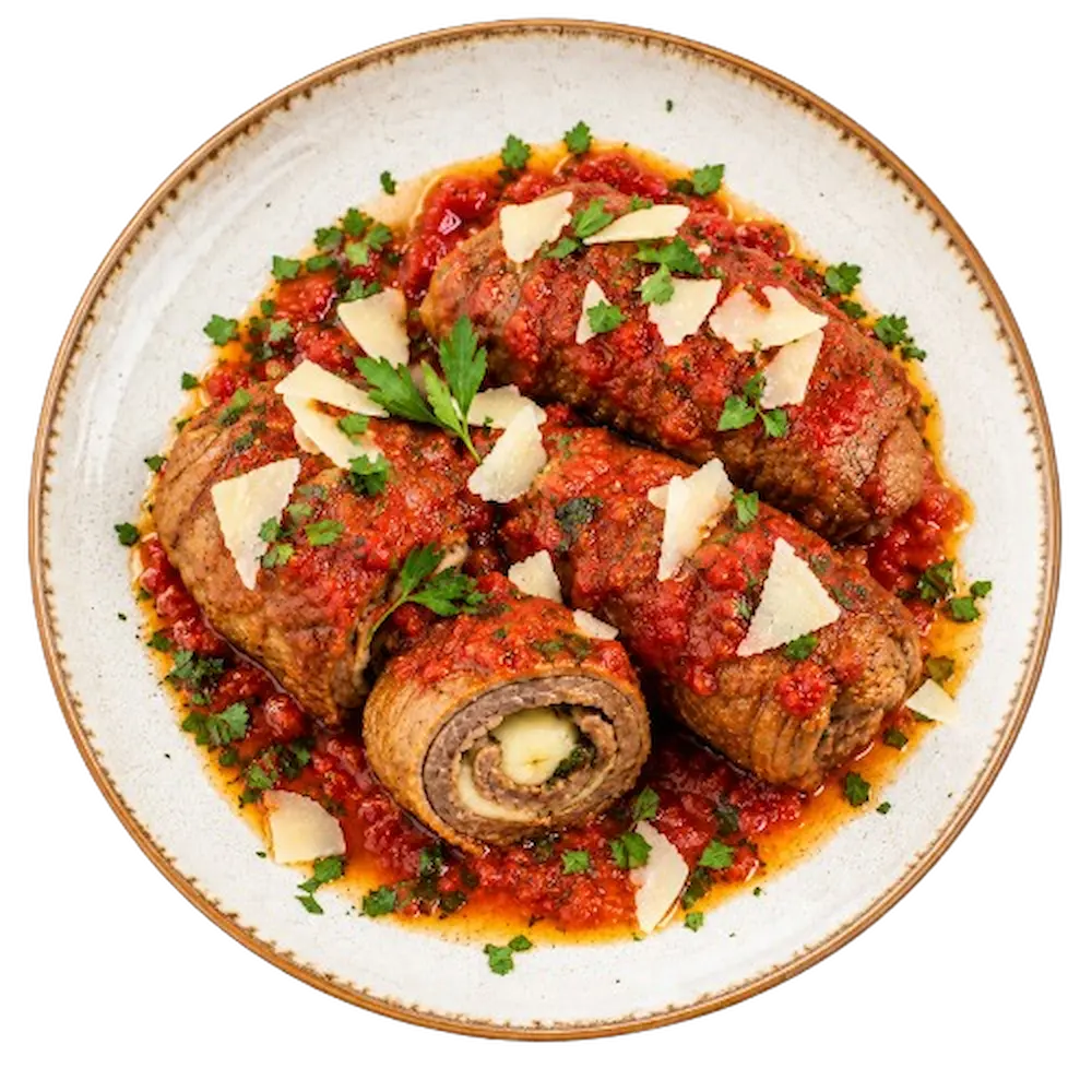 Braciole di vitello con pecorino pugliese