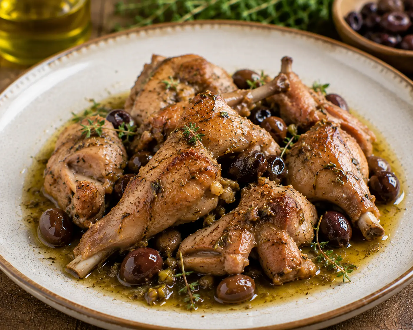 Coniglio alla Murgia con olive baresane