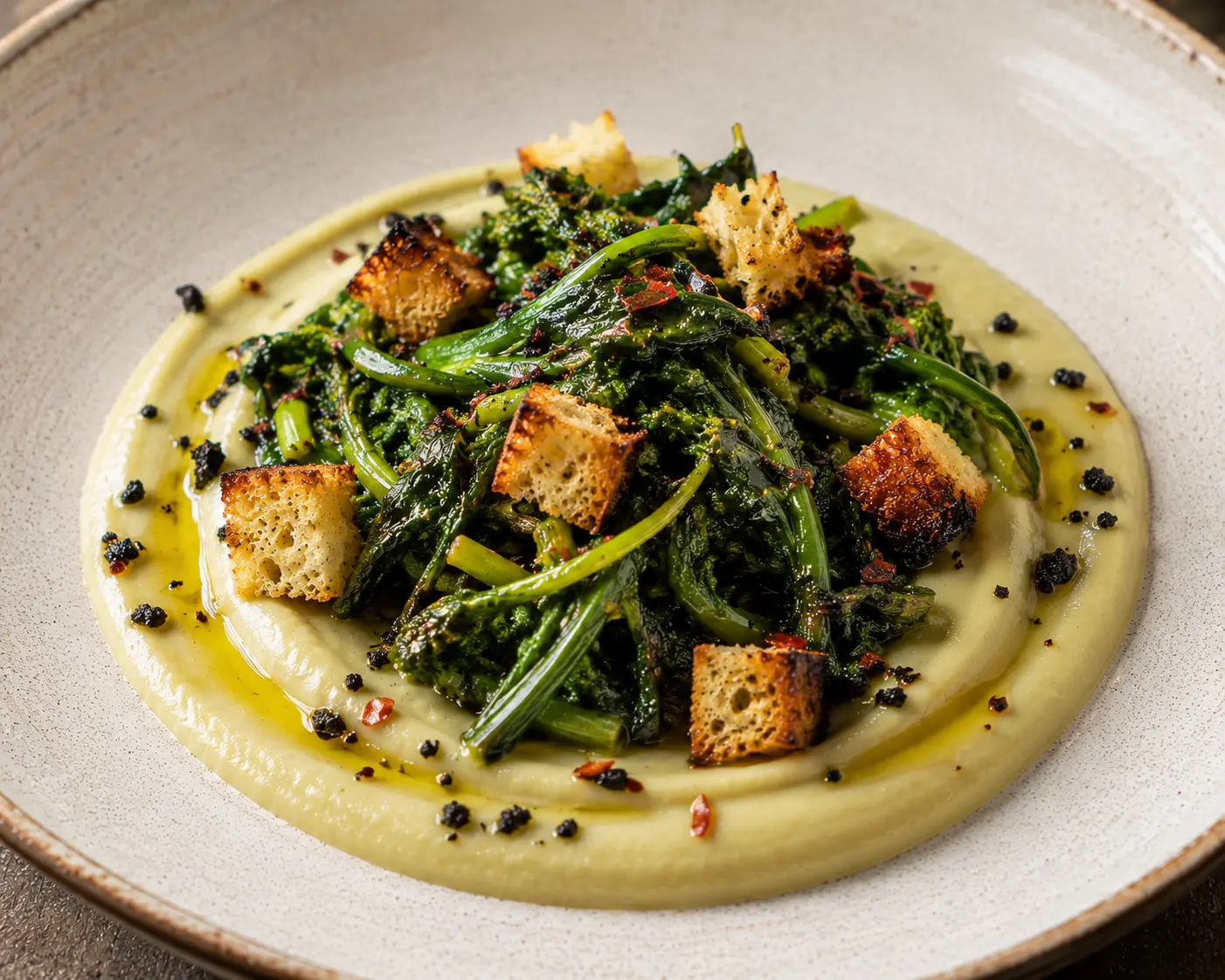 Fave e cicorie in chiave gourmet
